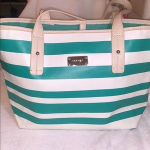 Striped small tote